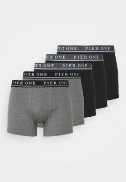 Pier One 5 PACK - Panties - Black/mottled Dark Grey