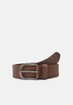 Pier One LEATHER UNISEX - Gürtel - Dark Brown