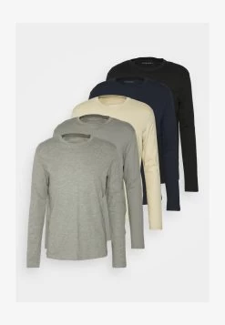 Pier One 5 PACK - Langarmshirt - Black/dark Blue/stone 11 Pier One 5 PACK - Langarmshirt - Black/dark Blue/stone -Pier One 1c25018ba4f641b38bf11faa7391875c