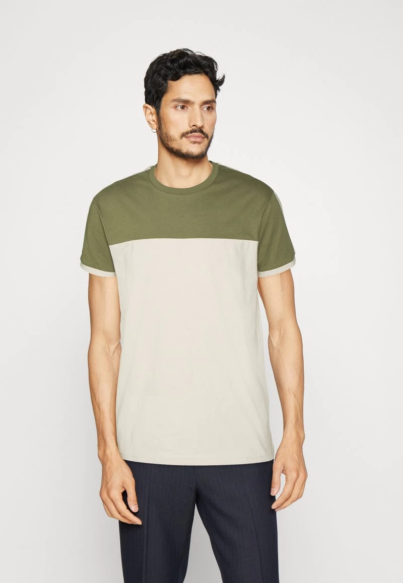 Pier One T-Shirt Print - Khaki/off-white 1 Pier One T-Shirt Print - Khaki/off-white