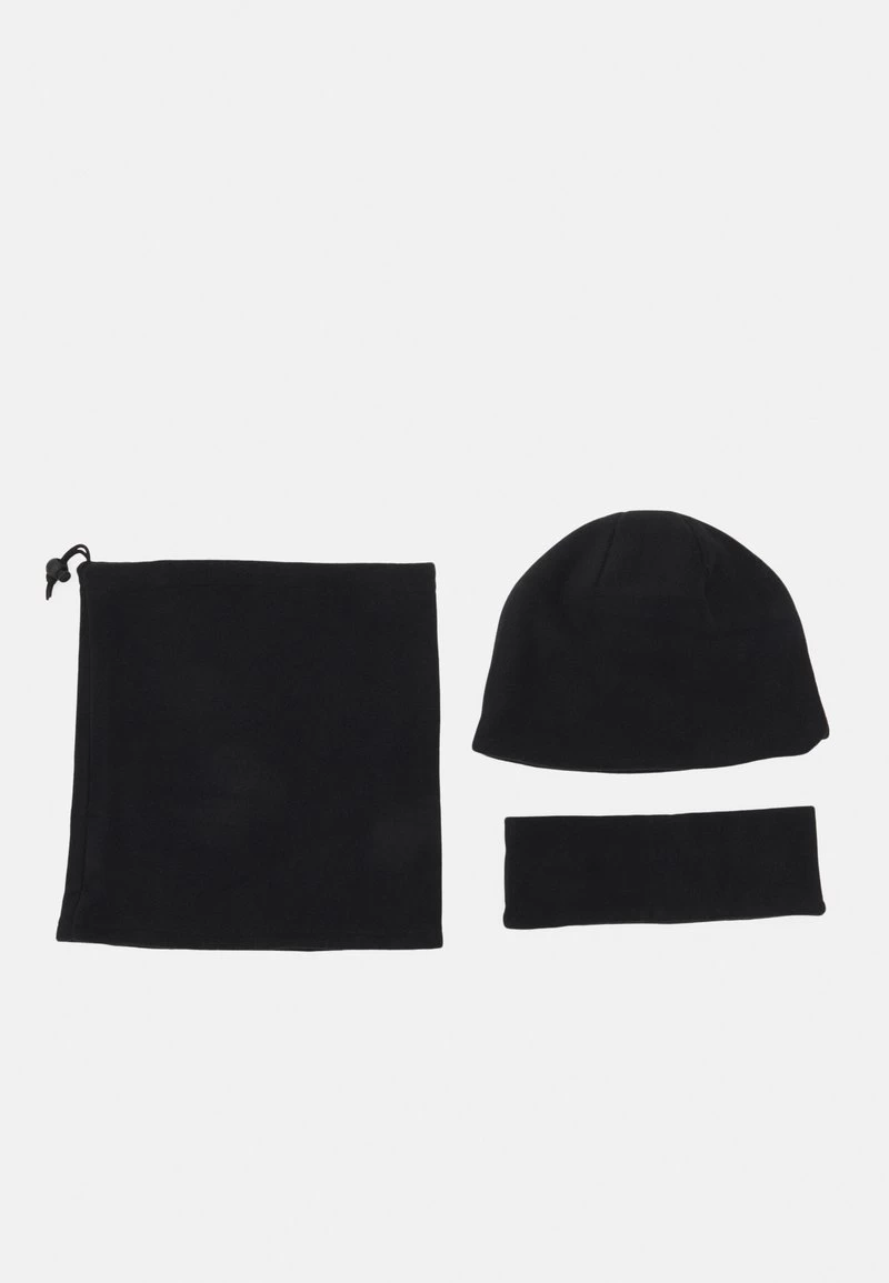 Pier One FLEECE UNISEX SET - Mütze - Black 1 Pier One FLEECE UNISEX SET - Mütze - Black