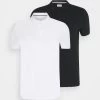 Pier One 2 PACK - Poloshirt - White/black