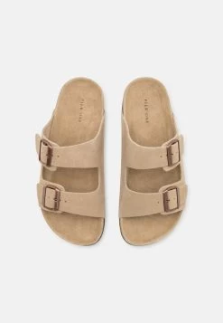 Pier One LEATHER UNISEX - Pantolette Flach - Beige -Pier One 658db7c748df48419a27fd940a9ac1ce