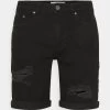 Pier One Jeans Shorts - Black