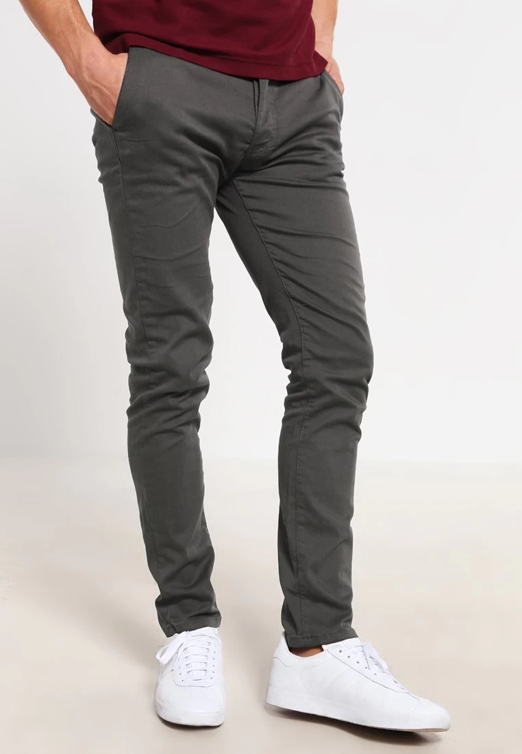 Pier One SLIM FIT CHINO - Chino - Dark Grey 1 Pier One SLIM FIT CHINO - Chino - Dark Grey