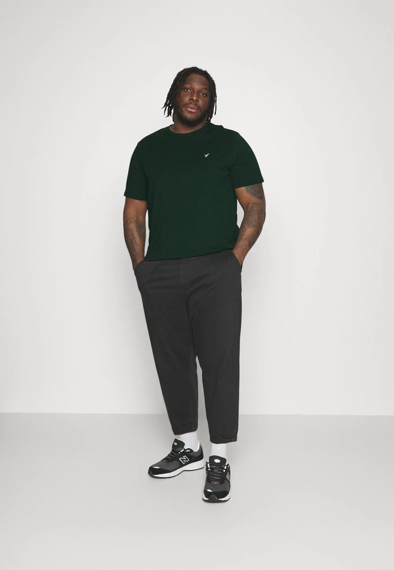 Pier One 5 PACK - T-Shirt Basic - Dark Green/beige/light Blue 1 Pier One 5 PACK - T-Shirt Basic - Dark Green/beige/light Blue