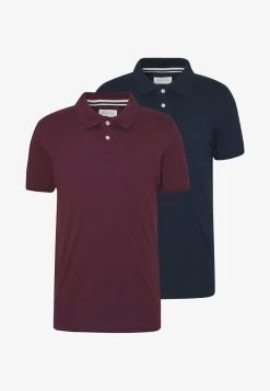 Pier One 2 PACK - Poloshirt - Dark Blue/bordeaux -Pier One 776db89a31b246aa84d9aeff2a53f14d
