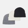 Pier One 3 PACK UNISEX - Mütze - Black/grey/white