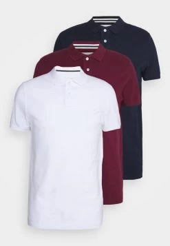 Pier One 3 PACK - Poloshirt - Bordeaux/white/dark Blue 9 Pier One 3 PACK - Poloshirt - Bordeaux/white/dark Blue -Pier One 919efcdef1fb44a8aad58897d4dff9e4