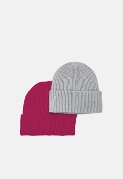 Pier One UNISEX 2 PACK - Mütze - Red/grey