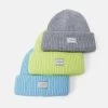 Pier One UNISEX 3 PACK - Mütze - Grey, Neon Green, Light Blue