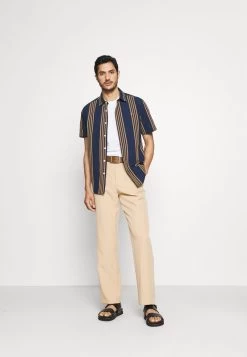 Pier One T-Shirt Basic - White/black/bordeaux