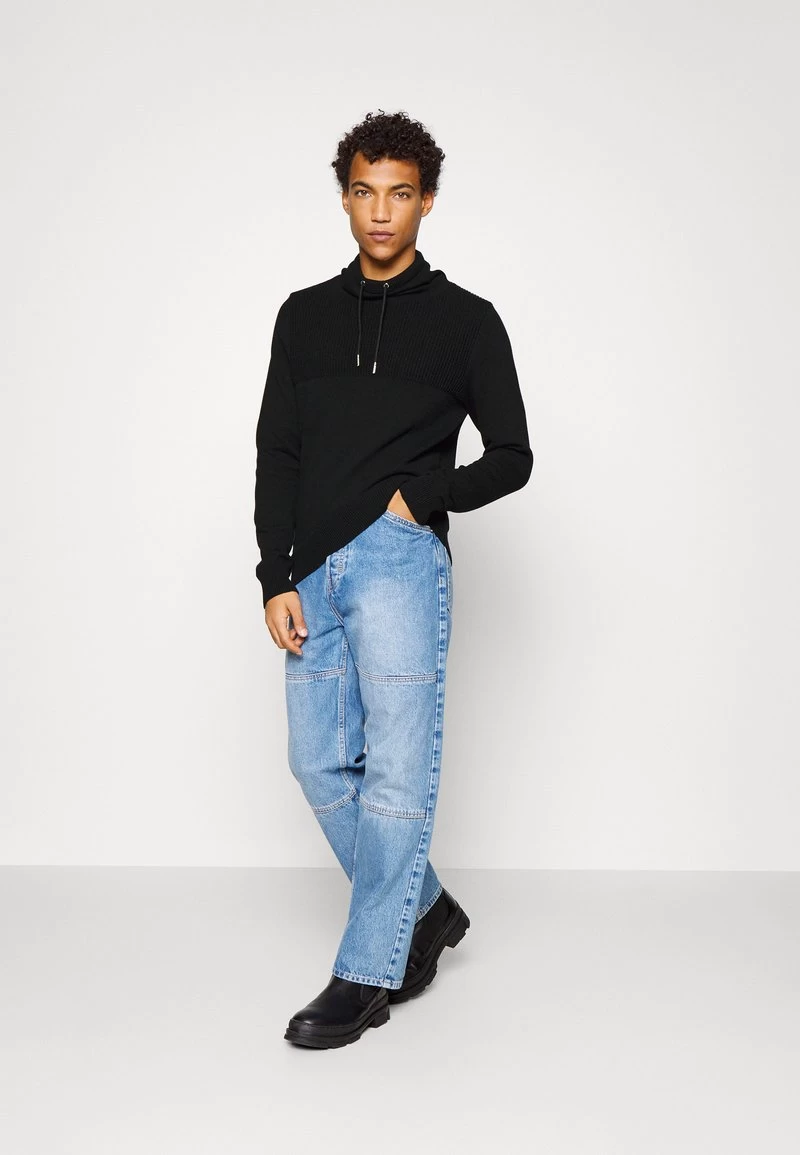 Pier One STRUCTURE BLOCK HIGH COLLAR - Strickjacke - Black 2 Pier One STRUCTURE BLOCK HIGH COLLAR - Strickjacke - Black – Bild 2