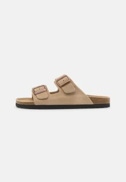 Neue Produkte 19 Pier One LEATHER UNISEX - Pantolette Flach - Beige