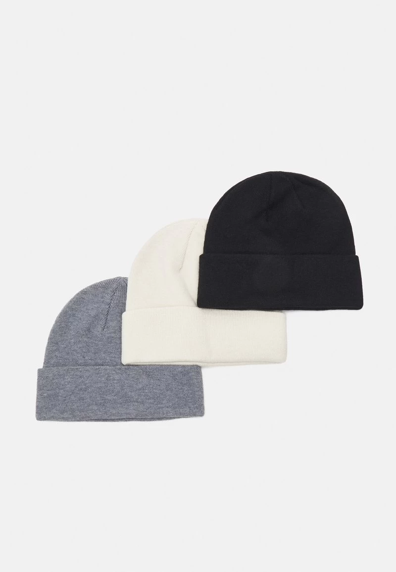 Pier One 3 PACK UNISEX - Mütze - Black/grey/white 2 Pier One 3 PACK UNISEX - Mütze - Black/grey/white – Bild 2