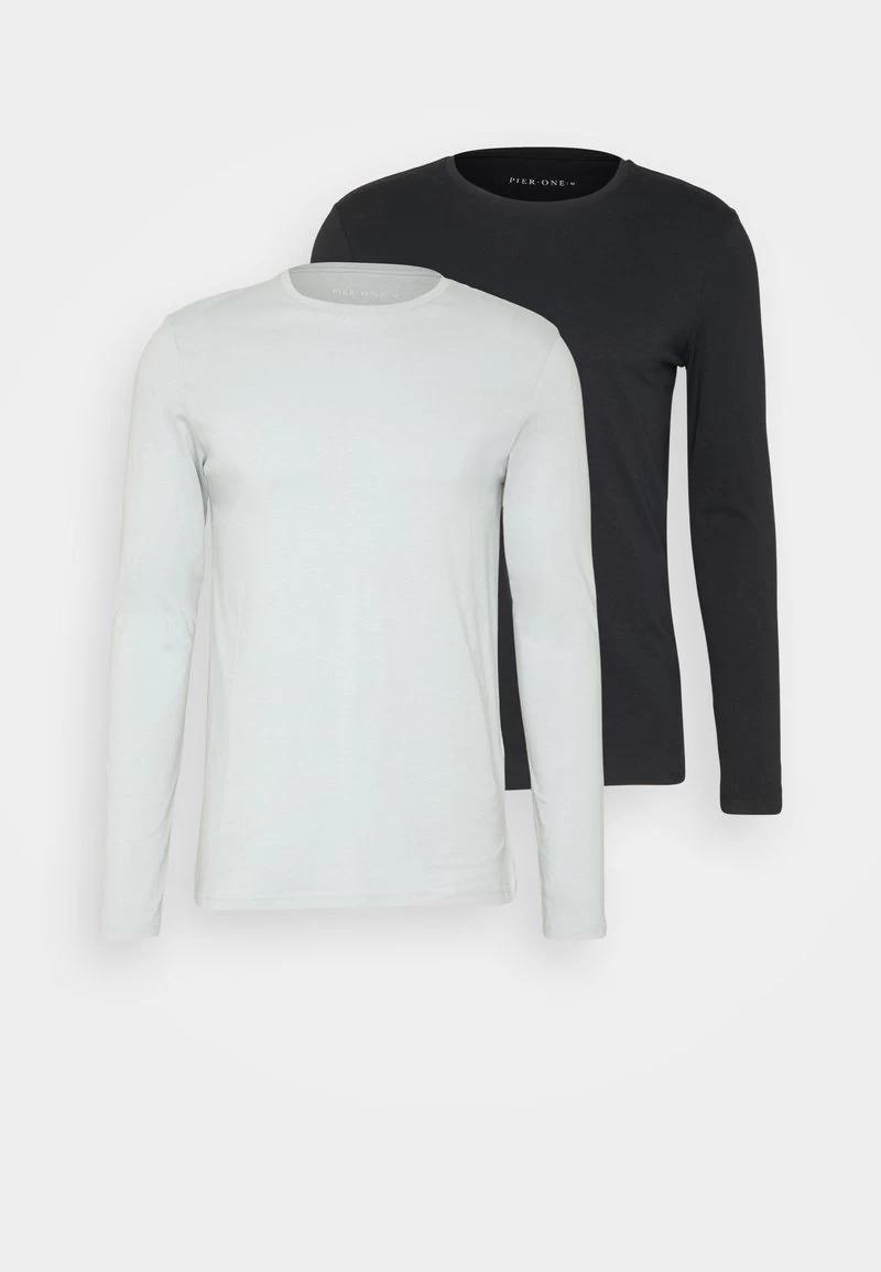 Pier One 2 PACK - Langarmshirt - Light Blue/dark Blue 6 Pier One 2 PACK - Langarmshirt - Light Blue/dark Blue – Bild 6