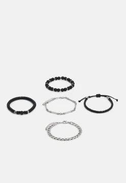 Pier One 5 PACK - Armband - Silver-coloured, Black 9 Pier One 5 PACK - Armband - Silver-coloured, Black -Pier One de06228a4ecd40d48ae078a71578fdd3 1