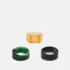 Pier One 3 PACK - Ring - Black/green/orange