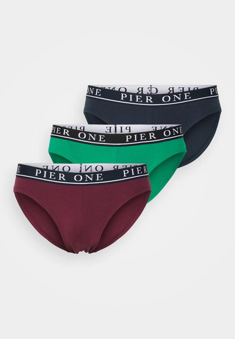 Pier One BRANDED WAISTBAND BRIEFS 3 PACK - Slip - Dark Blue /green/bordeaux 5 Pier One BRANDED WAISTBAND BRIEFS 3 PACK - Slip - Dark Blue /green/bordeaux – Bild 5