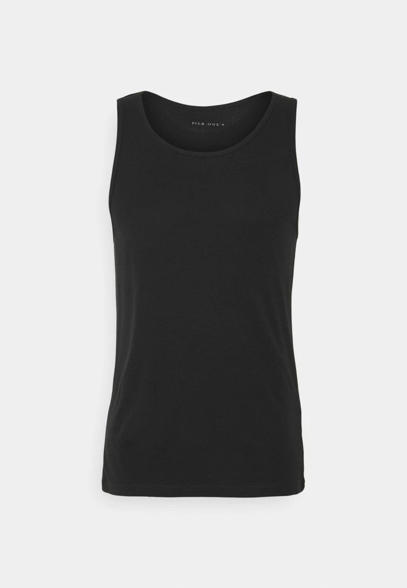 Pier One 3 PACK - Unterhemd/-shirt - Black/khaki/mottled Dark Grey 5 Pier One 3 PACK - Unterhemd/-shirt - Black/khaki/mottled Dark Grey – Bild 5