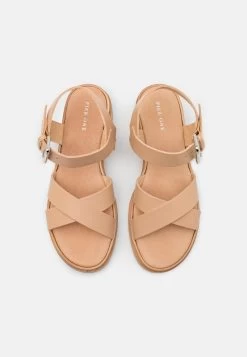 Pier One LEATHER - Riemensandalette - Beige -Pier One efe3a4419dd64fed9e5a1ad795b3f40c