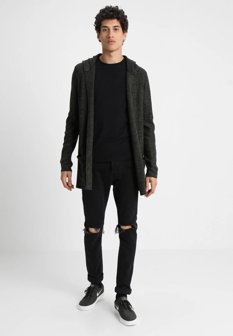 Pier One Strickjacke - Black/olive 2 Pier One Strickjacke - Black/olive – Bild 2