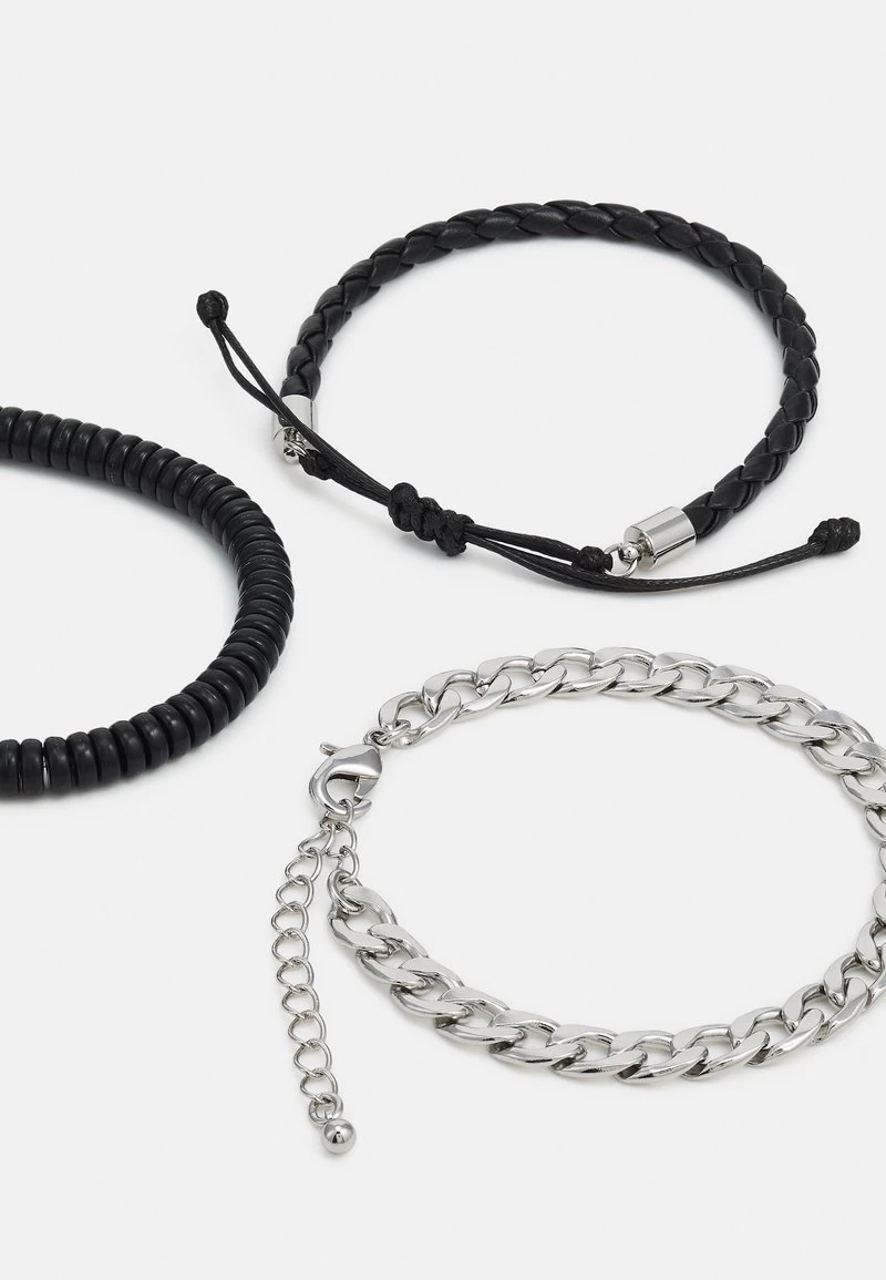 Pier One 5 PACK - Armband - Silver-coloured, Black 2 Pier One 5 PACK - Armband - Silver-coloured, Black – Bild 2