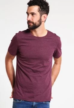 Pier One T-Shirt Basic - Bordeaux Melange