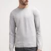 Pier One BASIC CREWNECK - Strickpullover - Light Grey